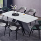 Metal Contemporary Rectangle Dining Table Sintered Stone Table for Dining Room and Kitchen White Clearhalo ' dining_table' 'Dining Tables & Seating' 'Dining Tables' 'Furniture' 'furniture_dining_table' 'Kitchen & Dining Furniture' 'kitchen&dining_furn' 'kitchen' 'kitchen_dining_table' 3577820
