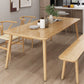 Dining Room Simple Solid Wood Rectangular Dining Table with 4 Legs Base Clearhalo ' dining_table' 'Dining Tables & Seating' 'Dining Tables' 'Furniture' 'furniture_dining_table' 'Kitchen & Dining Furniture' 'kitchen&dining_furn' 'kitchen' 'kitchen_dining_table' 3577829