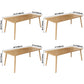 Dining Room Simple Solid Wood Rectangular Dining Table with 4 Legs Base Clearhalo ' dining_table' 'Dining Tables & Seating' 'Dining Tables' 'Furniture' 'furniture_dining_table' 'Kitchen & Dining Furniture' 'kitchen&dining_furn' 'kitchen' 'kitchen_dining_table' 3577837