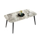 Sintered Stone Modern Style Dining Table Rectangle Table with 4 Legs for Home Clearhalo ' dining_table' 'Dining Tables & Seating' 'Dining Tables' 'Furniture' 'furniture_dining_table' 'Kitchen & Dining Furniture' 'kitchen&dining_furn' 'kitchen' 'kitchen_dining_table' 3577852