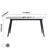 Sintered Stone Modern Style Dining Table Rectangle Table with 4 Legs for Home Clearhalo ' dining_table' 'Dining Tables & Seating' 'Dining Tables' 'Furniture' 'furniture_dining_table' 'Kitchen & Dining Furniture' 'kitchen&dining_furn' 'kitchen' 'kitchen_dining_table' 3577858