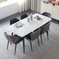 Sintered Stone Modern Style Dining Table Rectangle Table with 4 Legs for Home Clearhalo ' dining_table' 'Dining Tables & Seating' 'Dining Tables' 'Furniture' 'furniture_dining_table' 'Kitchen & Dining Furniture' 'kitchen&dining_furn' 'kitchen' 'kitchen_dining_table' 3577859