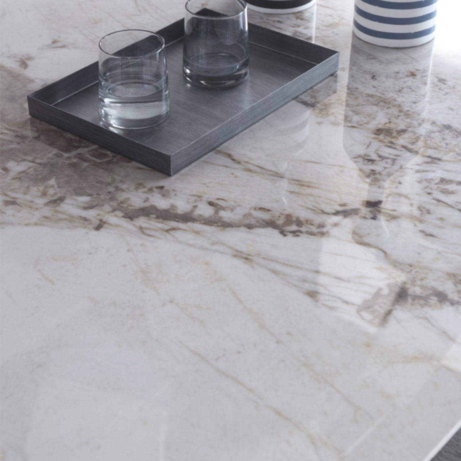 Metal Modern Rectangle Dining Table Sintered Stone Table for Dining Room Clearhalo ' dining_table' 'Dining Tables & Seating' 'Dining Tables' 'Furniture' 'furniture_dining_table' 'Kitchen & Dining Furniture' 'kitchen&dining_furn' 'kitchen' 'kitchen_dining_table' 3577873