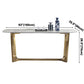 Metal Modern Rectangle Dining Table Sintered Stone Table for Dining Room Clearhalo ' dining_table' 'Dining Tables & Seating' 'Dining Tables' 'Furniture' 'furniture_dining_table' 'Kitchen & Dining Furniture' 'kitchen&dining_furn' 'kitchen' 'kitchen_dining_table' 3577878