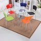 Round Tripod Dining Site Table Metal Dinette Table with Tempered Glass Clearhalo ' dining_table' 'Dining Tables & Seating' 'Dining Tables' 'Furniture' 'furniture_dining_table' 'Kitchen & Dining Furniture' 'kitchen&dining_furn' 'kitchen' 'kitchen_dining_table' 3577893