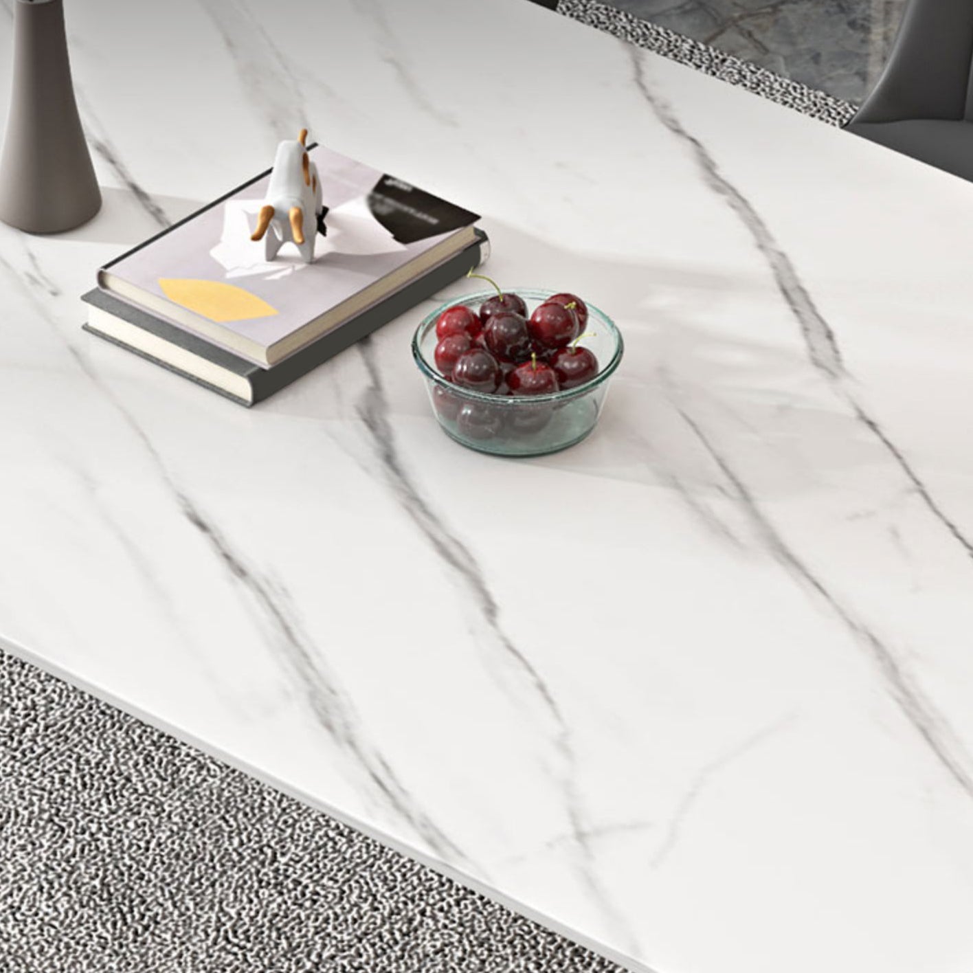 Metal Simplicity Rectangle Dining Table Stone Dinner Table with 4 Legs Clearhalo ' dining_table' 'Dining Tables & Seating' 'Dining Tables' 'Furniture' 'furniture_dining_table' 'Kitchen & Dining Furniture' 'kitchen&dining_furn' 'kitchen' 'kitchen_dining_table' 3577901