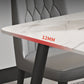 Metal Simplicity Rectangle Dining Table Stone Dinner Table with 4 Legs Clearhalo ' dining_table' 'Dining Tables & Seating' 'Dining Tables' 'Furniture' 'furniture_dining_table' 'Kitchen & Dining Furniture' 'kitchen&dining_furn' 'kitchen' 'kitchen_dining_table' 3577904
