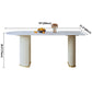 Contemporary Dining Table Sintered Stone Dining Table with Double Pedestal for Dining Clearhalo ' dining_table' 'Dining Tables & Seating' 'Dining Tables' 'Furniture' 'furniture_dining_table' 'Kitchen & Dining Furniture' 'kitchen&dining_furn' 'kitchen' 'kitchen_dining_table' 3577913