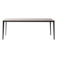 Contemporary Dining Table Sintered Stone Rectangular Table with Metallic Four-leg Black Clearhalo ' dining_table' 'Dining Tables & Seating' 'Dining Tables' 'Furniture' 'furniture_dining_table' 'Kitchen & Dining Furniture' 'kitchen&dining_furn' 'kitchen' 'kitchen_dining_table' 3577916