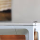 Contemporary Dining Table Sintered Stone Rectangular Table with Metallic Four-leg Clearhalo ' dining_table' 'Dining Tables & Seating' 'Dining Tables' 'Furniture' 'furniture_dining_table' 'Kitchen & Dining Furniture' 'kitchen&dining_furn' 'kitchen' 'kitchen_dining_table' 3577921