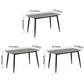 Contemporary Rectangle Dining Table Sintered Stone Dining Table with 4 Metal Legs for Dining Room Clearhalo ' dining_table' 'Dining Tables & Seating' 'Dining Tables' 'Furniture' 'furniture_dining_table' 'Kitchen & Dining Furniture' 'kitchen&dining_furn' 'kitchen' 'kitchen_dining_table' 3577953