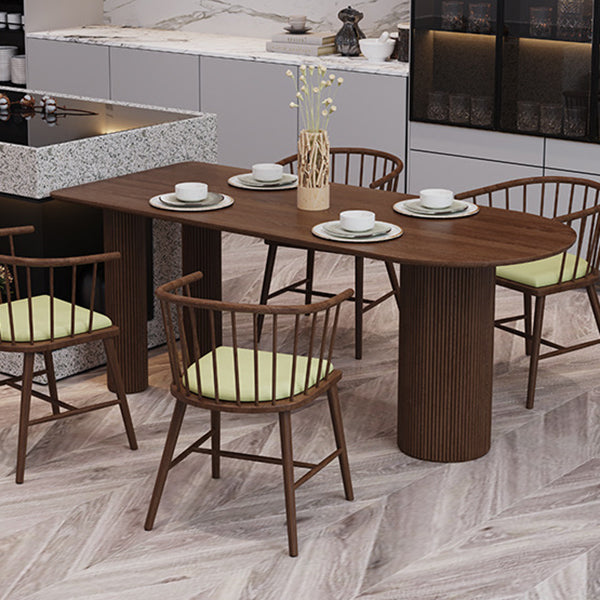 Contemporary Dining Table Pine Solid Wood Table with 3 Legs for Dining Room Clearhalo ' dining_table' 'Dining Tables & Seating' 'Dining Tables' 'Furniture' 'furniture_dining_table' 'Kitchen & Dining Furniture' 'kitchen&dining_furn' 'kitchen' 'kitchen_dining_table' 3577959