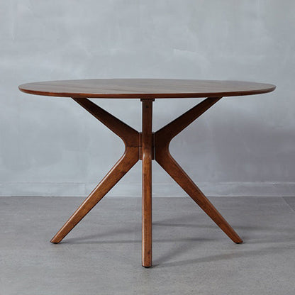 Contemporary Round Dining Table Pine Solid Wood Pedestal Table for Dining Room Kitchen Table 47.2"L x 47.2"W x 29.5"H Clearhalo ' dining_table' 'Dining Tables & Seating' 'Dining Tables' 'Furniture' 'furniture_dining_table' 'Kitchen & Dining Furniture' 'kitchen&dining_furn' 'kitchen' 'kitchen_dining_table' 3577974