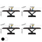 Metal Modern Rectangular Dining Table Sintered Stone Table for Dining Room Clearhalo ' dining_table' 'Dining Tables & Seating' 'Dining Tables' 'Furniture' 'furniture_dining_table' 'Kitchen & Dining Furniture' 'kitchen&dining_furn' 'kitchen' 'kitchen_dining_table' 3577986