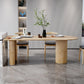 Contemporary Dining Table Ash Solid Wood Table with 3 Legs for Dining Room Clearhalo ' dining_table' 'Dining Tables & Seating' 'Dining Tables' 'Furniture' 'furniture_dining_table' 'Kitchen & Dining Furniture' 'kitchen&dining_furn' 'kitchen' 'kitchen_dining_table' 3577992