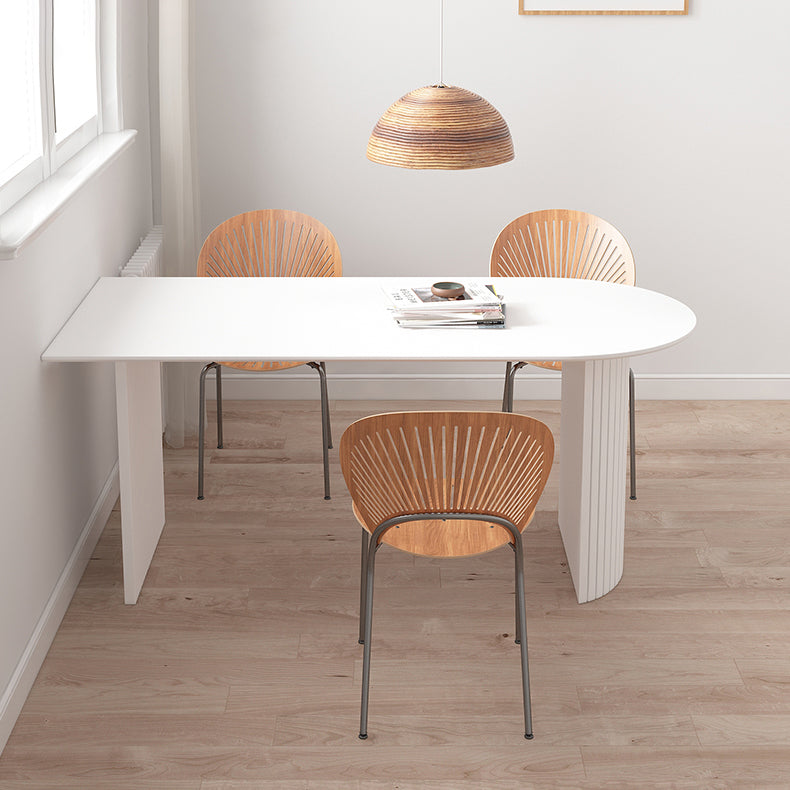 Double Pedestal Table Stone Dining Room Home Furniture with Pine Solid Wood Clearhalo ' dining_table' 'Dining Tables & Seating' 'Dining Tables' 'Furniture' 'furniture_dining_table' 'Kitchen & Dining Furniture' 'kitchen&dining_furn' 'kitchen' 'kitchen_dining_table' 3578009