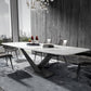 Metal Contemporary Rectangular Dining Table Sintered Stone Table for Dining Room Clearhalo ' dining_table' 'Dining Tables & Seating' 'Dining Tables' 'Furniture' 'furniture_dining_table' 'Kitchen & Dining Furniture' 'kitchen&dining_furn' 'kitchen' 'kitchen_dining_table' 3578012