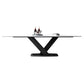 Metal Contemporary Rectangular Dining Table Sintered Stone Table for Dining Room Clearhalo ' dining_table' 'Dining Tables & Seating' 'Dining Tables' 'Furniture' 'furniture_dining_table' 'Kitchen & Dining Furniture' 'kitchen&dining_furn' 'kitchen' 'kitchen_dining_table' 3578022