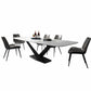 Metal Contemporary Rectangular Dining Table Sintered Stone Table for Dining Room Clearhalo ' dining_table' 'Dining Tables & Seating' 'Dining Tables' 'Furniture' 'furniture_dining_table' 'Kitchen & Dining Furniture' 'kitchen&dining_furn' 'kitchen' 'kitchen_dining_table' 3578023