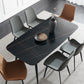 Contemporary Dining Table Sintered Stone Dining Table with 4 Metal Legs Clearhalo ' dining_table' 'Dining Tables & Seating' 'Dining Tables' 'Furniture' 'furniture_dining_table' 'Kitchen & Dining Furniture' 'kitchen&dining_furn' 'kitchen' 'kitchen_dining_table' 3578035