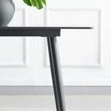 Contemporary Dining Table Sintered Stone Dining Table with 4 Metal Legs Clearhalo ' dining_table' 'Dining Tables & Seating' 'Dining Tables' 'Furniture' 'furniture_dining_table' 'Kitchen & Dining Furniture' 'kitchen&dining_furn' 'kitchen' 'kitchen_dining_table' 3578041