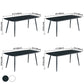 Contemporary Dining Table Sintered Stone Dining Table with 4 Metal Legs Clearhalo ' dining_table' 'Dining Tables & Seating' 'Dining Tables' 'Furniture' 'furniture_dining_table' 'Kitchen & Dining Furniture' 'kitchen&dining_furn' 'kitchen' 'kitchen_dining_table' 3578042