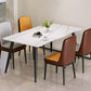 Contemporary Rectangle Shape Sintered Stone Dining Table Kitchen Dining Table with 4 Legs Base Clearhalo ' dining_table' 'Dining Tables & Seating' 'Dining Tables' 'Furniture' 'furniture_dining_table' 'Kitchen & Dining Furniture' 'kitchen&dining_furn' 'kitchen' 'kitchen_dining_table' 3578044