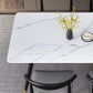 Contemporary Rectangle Shape Sintered Stone Dining Table Kitchen Dining Table with 4 Legs Base Clearhalo ' dining_table' 'Dining Tables & Seating' 'Dining Tables' 'Furniture' 'furniture_dining_table' 'Kitchen & Dining Furniture' 'kitchen&dining_furn' 'kitchen' 'kitchen_dining_table' 3578052