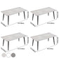 Contemporary Rectangle Shape Sintered Stone Dining Table Kitchen Dining Table with 4 Legs Base Clearhalo ' dining_table' 'Dining Tables & Seating' 'Dining Tables' 'Furniture' 'furniture_dining_table' 'Kitchen & Dining Furniture' 'kitchen&dining_furn' 'kitchen' 'kitchen_dining_table' 3578054