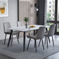 Contemporary Rectangle Shape Sintered Stone Dining Table Kitchen Dining Table with 4 Legs Base Clearhalo ' dining_table' 'Dining Tables & Seating' 'Dining Tables' 'Furniture' 'furniture_dining_table' 'Kitchen & Dining Furniture' 'kitchen&dining_furn' 'kitchen' 'kitchen_dining_table' 3578058