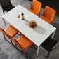 Metal Contemporary Rectangle Dining Table White Sintered Stone Table for Dining Room Clearhalo ' dining_table' 'Dining Tables & Seating' 'Dining Tables' 'Furniture' 'furniture_dining_table' 'Kitchen & Dining Furniture' 'kitchen&dining_furn' 'kitchen' 'kitchen_dining_table' 3578062