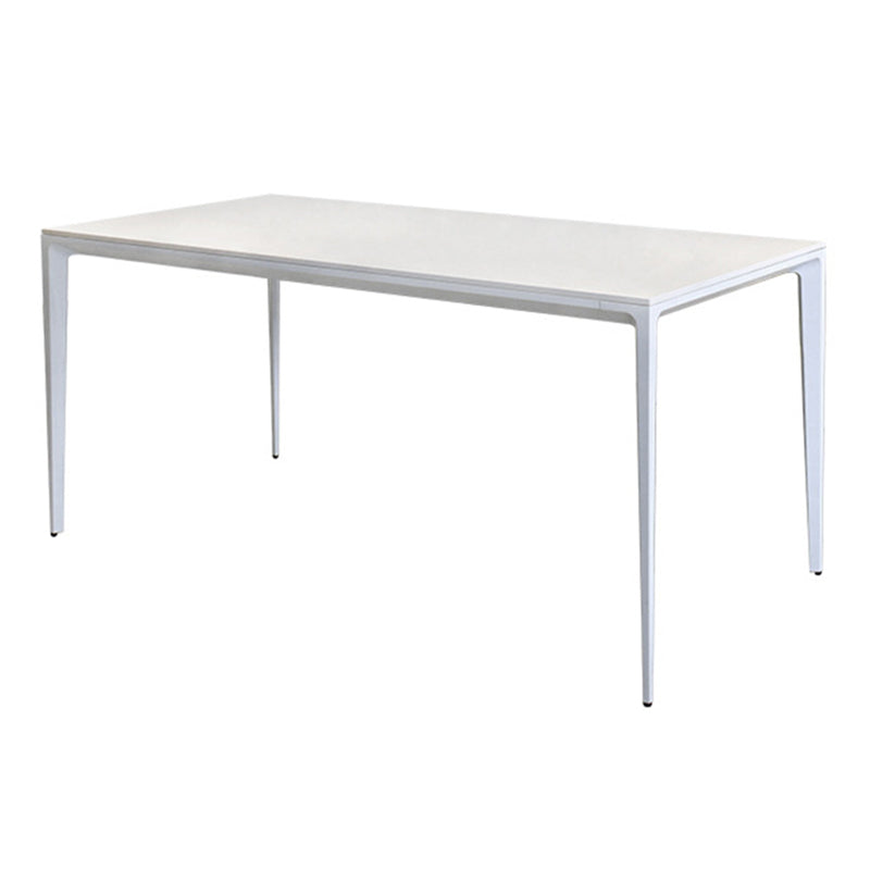 Metal Contemporary Rectangle Dining Table White Sintered Stone Table for Dining Room Clearhalo ' dining_table' 'Dining Tables & Seating' 'Dining Tables' 'Furniture' 'furniture_dining_table' 'Kitchen & Dining Furniture' 'kitchen&dining_furn' 'kitchen' 'kitchen_dining_table' 3578065