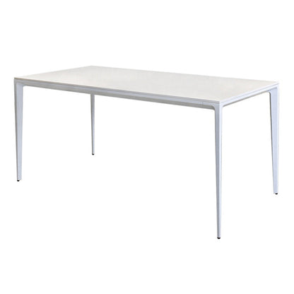 Metal Contemporary Rectangle Dining Table White Sintered Stone Table for Dining Room Clearhalo ' dining_table' 'Dining Tables & Seating' 'Dining Tables' 'Furniture' 'furniture_dining_table' 'Kitchen & Dining Furniture' 'kitchen&dining_furn' 'kitchen' 'kitchen_dining_table' 3578065