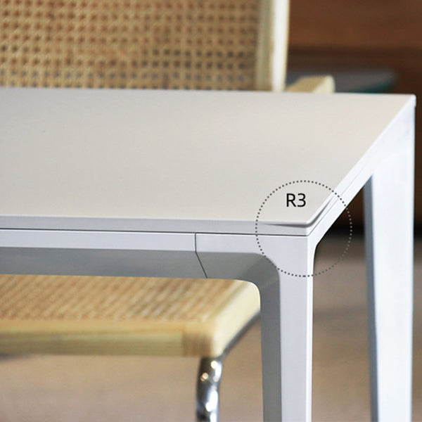 Metal Contemporary Rectangle Dining Table White Sintered Stone Table for Dining Room Clearhalo ' dining_table' 'Dining Tables & Seating' 'Dining Tables' 'Furniture' 'furniture_dining_table' 'Kitchen & Dining Furniture' 'kitchen&dining_furn' 'kitchen' 'kitchen_dining_table' 3578069