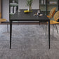 Rectangular Modern Sintered Stone Dining Table Dining Furniture with Metallic Base Clearhalo ' dining_table' 'Dining Tables & Seating' 'Dining Tables' 'Furniture' 'furniture_dining_table' 'Kitchen & Dining Furniture' 'kitchen&dining_furn' 'kitchen' 'kitchen_dining_table' 3578078