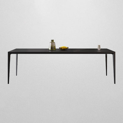 Rectangular Modern Sintered Stone Dining Table Dining Furniture with Metallic Base Clearhalo ' dining_table' 'Dining Tables & Seating' 'Dining Tables' 'Furniture' 'furniture_dining_table' 'Kitchen & Dining Furniture' 'kitchen&dining_furn' 'kitchen' 'kitchen_dining_table' 3578079