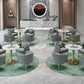 Contemporary Round Dining Table Sintered Stone Dining Table with Tulip Base Clearhalo ' dining_table' 'Dining Tables & Seating' 'Dining Tables' 'Furniture' 'furniture_dining_table' 'Kitchen & Dining Furniture' 'kitchen&dining_furn' 'kitchen' 'kitchen_dining_table' 3578102