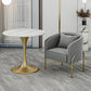 Contemporary Round Dining Table Sintered Stone Dining Table with Tulip Base Clearhalo ' dining_table' 'Dining Tables & Seating' 'Dining Tables' 'Furniture' 'furniture_dining_table' 'Kitchen & Dining Furniture' 'kitchen&dining_furn' 'kitchen' 'kitchen_dining_table' 3578107