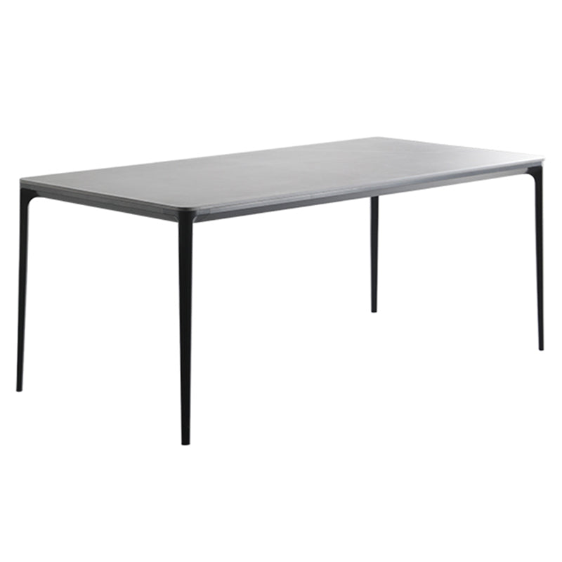 Metal Modern Rectangle Table Sintered Stone Table for Dining Room and Kitchen Clearhalo ' dining_table' 'Dining Tables & Seating' 'Dining Tables' 'Furniture' 'furniture_dining_table' 'Kitchen & Dining Furniture' 'kitchen&dining_furn' 'kitchen' 'kitchen_dining_table' 3578114