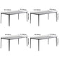Metal Modern Rectangle Table Sintered Stone Table for Dining Room and Kitchen Clearhalo ' dining_table' 'Dining Tables & Seating' 'Dining Tables' 'Furniture' 'furniture_dining_table' 'Kitchen & Dining Furniture' 'kitchen&dining_furn' 'kitchen' 'kitchen_dining_table' 3578118
