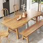 Rectangle Wood Color Dining Table Solid Wood Table Modern Style with 4 Legs Clearhalo ' dining_table' 'Dining Tables & Seating' 'Dining Tables' 'Furniture' 'furniture_dining_table' 'Kitchen & Dining Furniture' 'kitchen&dining_furn' 'kitchen' 'kitchen_dining_table' 3578137