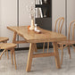 Rectangle Wood Color Dining Table Solid Wood Table Modern Style with 4 Legs Clearhalo ' dining_table' 'Dining Tables & Seating' 'Dining Tables' 'Furniture' 'furniture_dining_table' 'Kitchen & Dining Furniture' 'kitchen&dining_furn' 'kitchen' 'kitchen_dining_table' 3578138