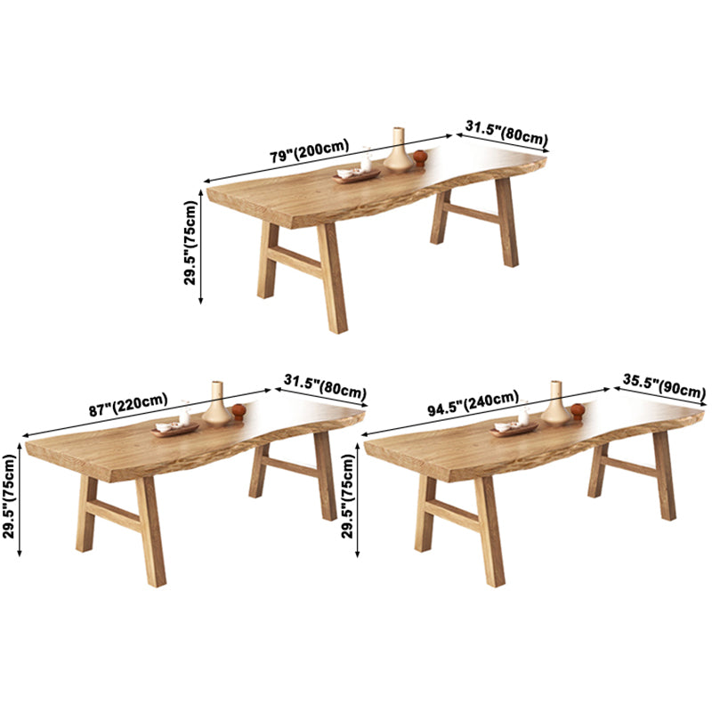 Rectangle Wood Color Dining Table Solid Wood Table Modern Style with 4 Legs Clearhalo ' dining_table' 'Dining Tables & Seating' 'Dining Tables' 'Furniture' 'furniture_dining_table' 'Kitchen & Dining Furniture' 'kitchen&dining_furn' 'kitchen' 'kitchen_dining_table' 3578147