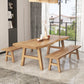 Rectangle Wood Color Dining Table Solid Wood Table Modern Style with 4 Legs Clearhalo ' dining_table' 'Dining Tables & Seating' 'Dining Tables' 'Furniture' 'furniture_dining_table' 'Kitchen & Dining Furniture' 'kitchen&dining_furn' 'kitchen' 'kitchen_dining_table' 3578149