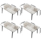 Sintered Stone Two-Color Dining Table Simplicity 4 Legs Table for Dining Room Clearhalo ' dining_table' 'Dining Tables & Seating' 'Dining Tables' 'Furniture' 'furniture_dining_table' 'Kitchen & Dining Furniture' 'kitchen&dining_furn' 'kitchen' 'kitchen_dining_table' 3578189