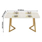Minimalist White Sintered Stone Dining Table Rectangle Standard Dining Table with Double Pedestal Clearhalo ' dining_table' 'Dining Tables & Seating' 'Dining Tables' 'Furniture' 'furniture_dining_table' 'Kitchen & Dining Furniture' 'kitchen&dining_furn' 'kitchen' 'kitchen_dining_table' 3578206