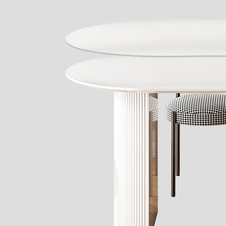 Metal Contemporary Free Form Dining Table White Sintered Stone Table for Dining Room and Kitchen Clearhalo ' dining_table' 'Dining Tables & Seating' 'Dining Tables' 'Furniture' 'furniture_dining_table' 'Kitchen & Dining Furniture' 'kitchen&dining_furn' 'kitchen' 'kitchen_dining_table' 3578213