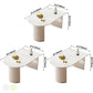 Metal Contemporary Free Form Dining Table White Sintered Stone Table for Dining Room and Kitchen Clearhalo ' dining_table' 'Dining Tables & Seating' 'Dining Tables' 'Furniture' 'furniture_dining_table' 'Kitchen & Dining Furniture' 'kitchen&dining_furn' 'kitchen' 'kitchen_dining_table' 3578214