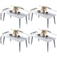 Contemporary White Standard Dining Table Sintered Stone Rectangle Dining Table with 4 Legs Base Clearhalo ' dining_table' 'Dining Tables & Seating' 'Dining Tables' 'Furniture' 'furniture_dining_table' 'Kitchen & Dining Furniture' 'kitchen&dining_furn' 'kitchen' 'kitchen_dining_table' 3578228