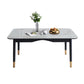 Modern Sintered Stone Standard Dining Table Rectangle Kitchen Dining Table with 4 Legs Base Clearhalo ' dining_table' 'Dining Tables & Seating' 'Dining Tables' 'Furniture' 'furniture_dining_table' 'Kitchen & Dining Furniture' 'kitchen&dining_furn' 'kitchen' 'kitchen_dining_table' 3578233